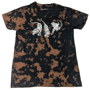 Bowery Supply Tokyo Tigers Black Tie Dye Cotton T-Shirt - Men Medium